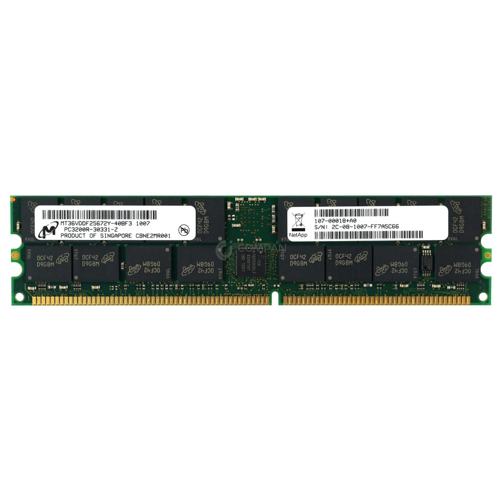 107-00018+A0 NETAPP 2GB PC-3200 DDR-400 MEMORY FOR FAS60X0 N7900