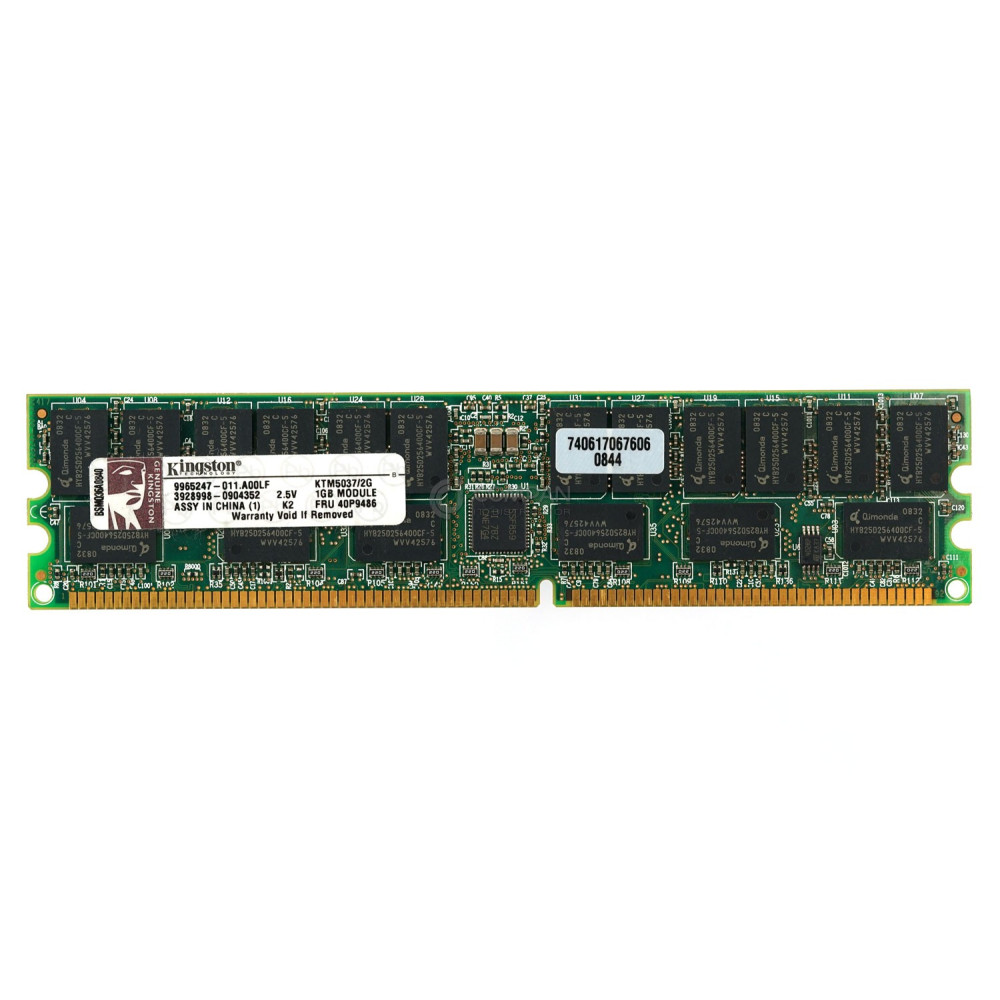 40P9486 IBM MEMORY 1GB PC2100 ECC REG - KTM5037/2G, 9965247-011.A00LF