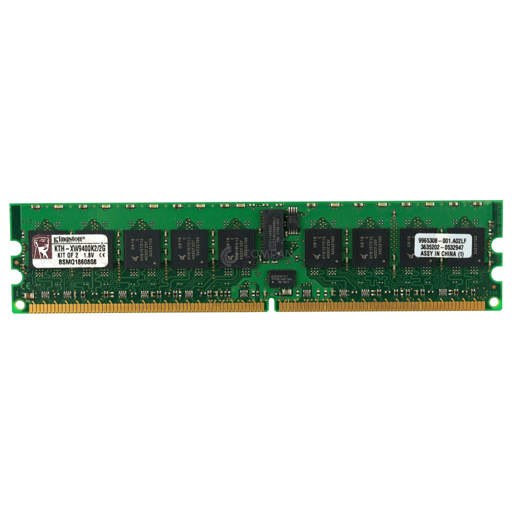KTH-XW9400K2-2G KINGSTON MEMORY 1GB PC2 5300 DDR2 - 9965308-001.A02LF, KTH-XW9400K2/2G