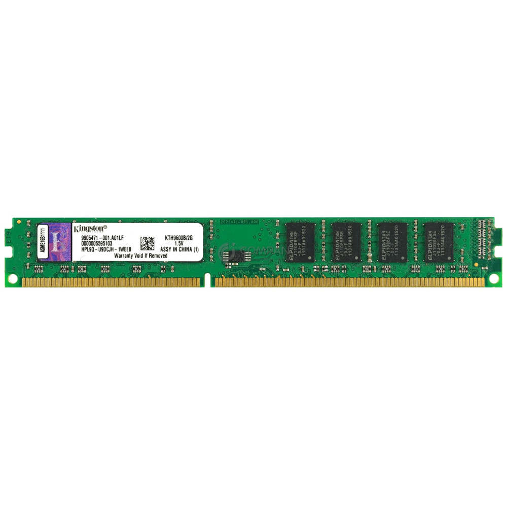 KTH9600B-2G KINGSTON 2GB PC3-10600U MEMORY DDR3-1333MHZ MEMORY