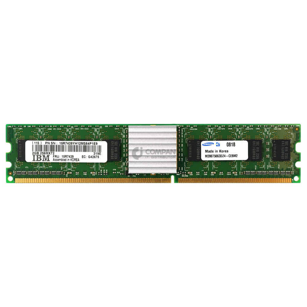 15R7439 IBM MEMORY 2GB PC2-5300 DDR2 667MHZ FOR P570 PSERIES POWER6 MT18HTF25672MDY-667E2B3