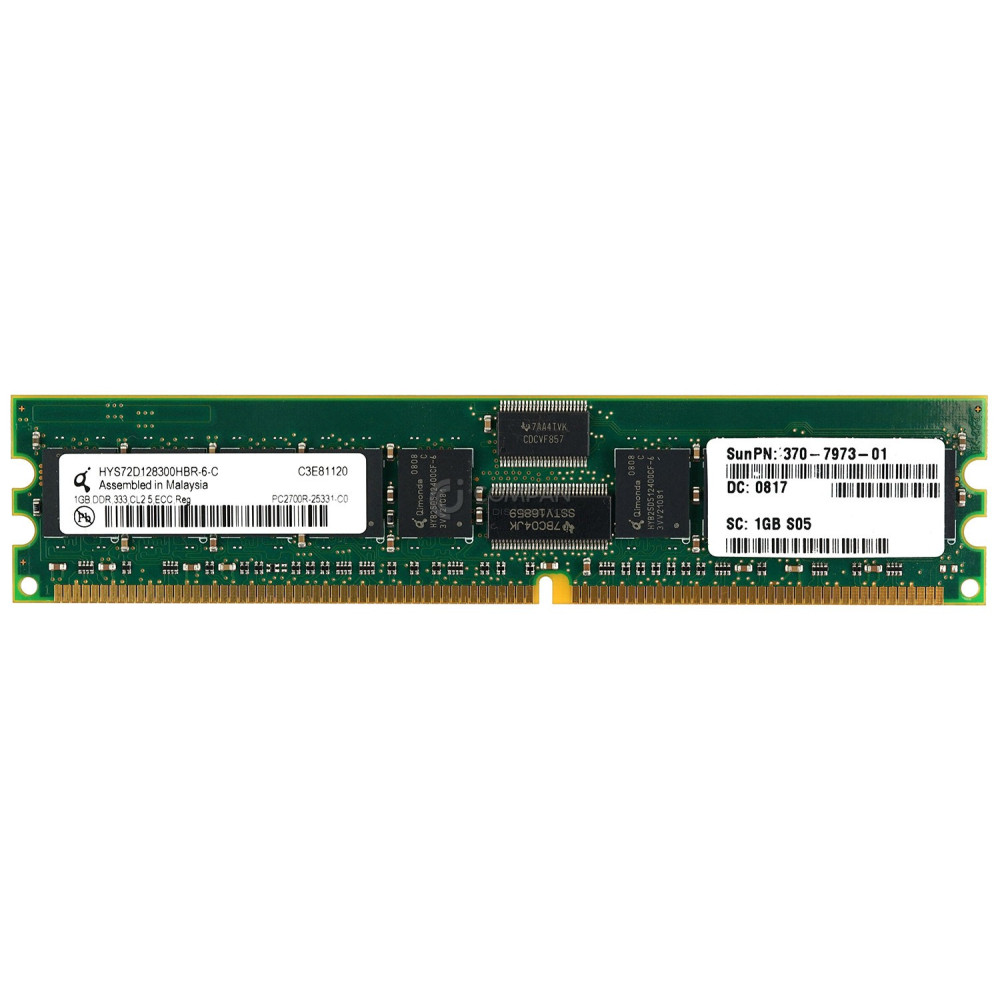 370-7973-01 SUN 1GB PC-2700 DDR-333MHZ CL2 ECC MEMORY -
