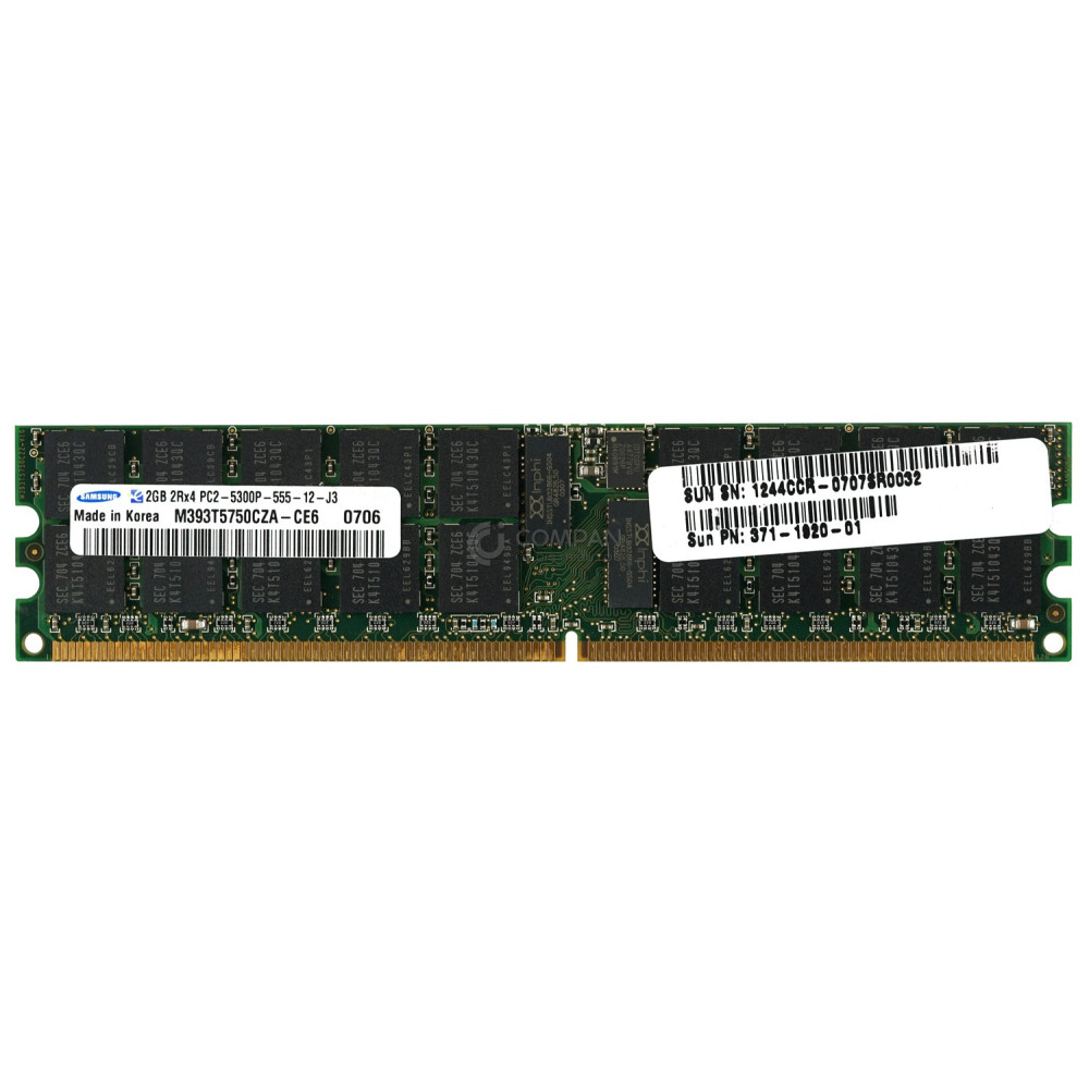 371-1920-01 SUN MEMORY 2GB 2RX4 PC2 5300P DDR2 M393T5750CZA-CE6