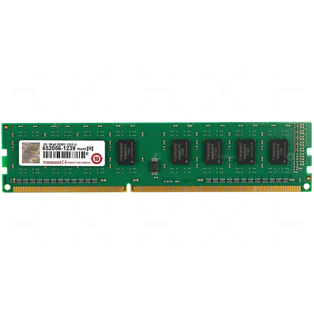 652056 TRANSCEND 2GB 1RX8 DDR3-1333U MEMORY FOR RE PORTER -