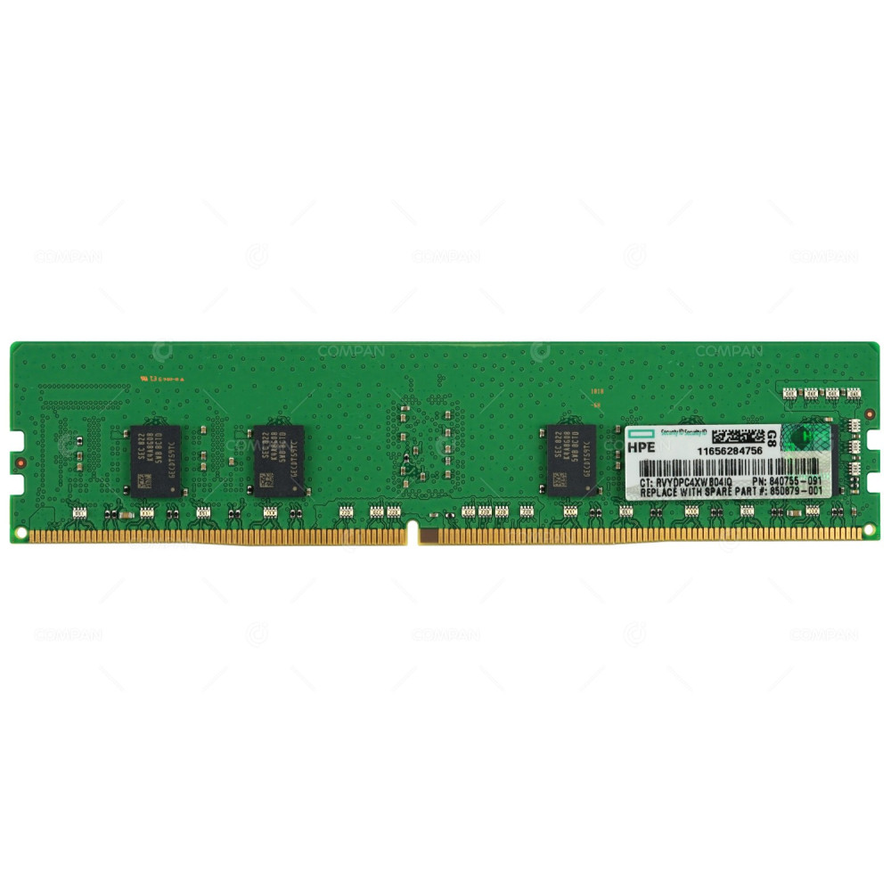 840755-091 HP DDR4 8GB 1RX8 PC4-21333 2666MHZ  RDIMM
