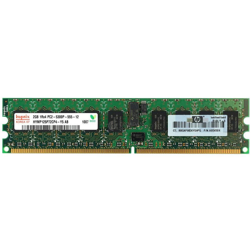 AB565DX HP MEMORY 2GB 1RX4 PC2 5300P DDR2 HYMP125P72CP4-Y5