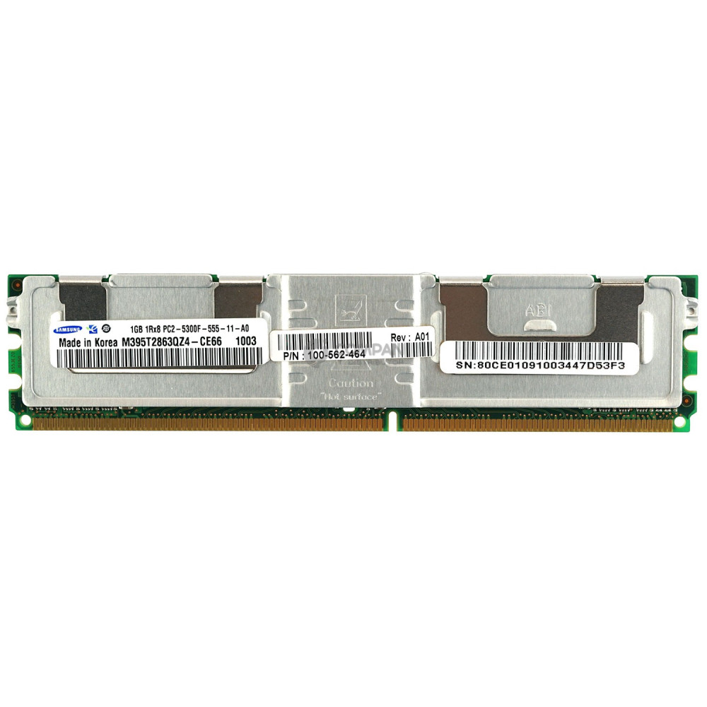 100-562-464 EMC MEMORY 1GB 1RX8 PC2-5300F DDR2 FBDIMM ECC M395T2863QZ4-CE66