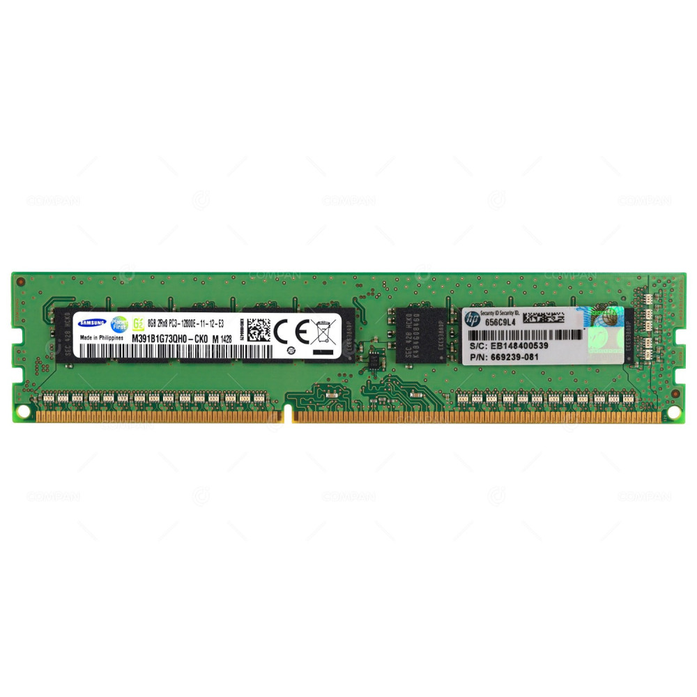 669239-081 HP MEMORY 8GB 2RX8 PC3 12800 DDR3 UDIMM