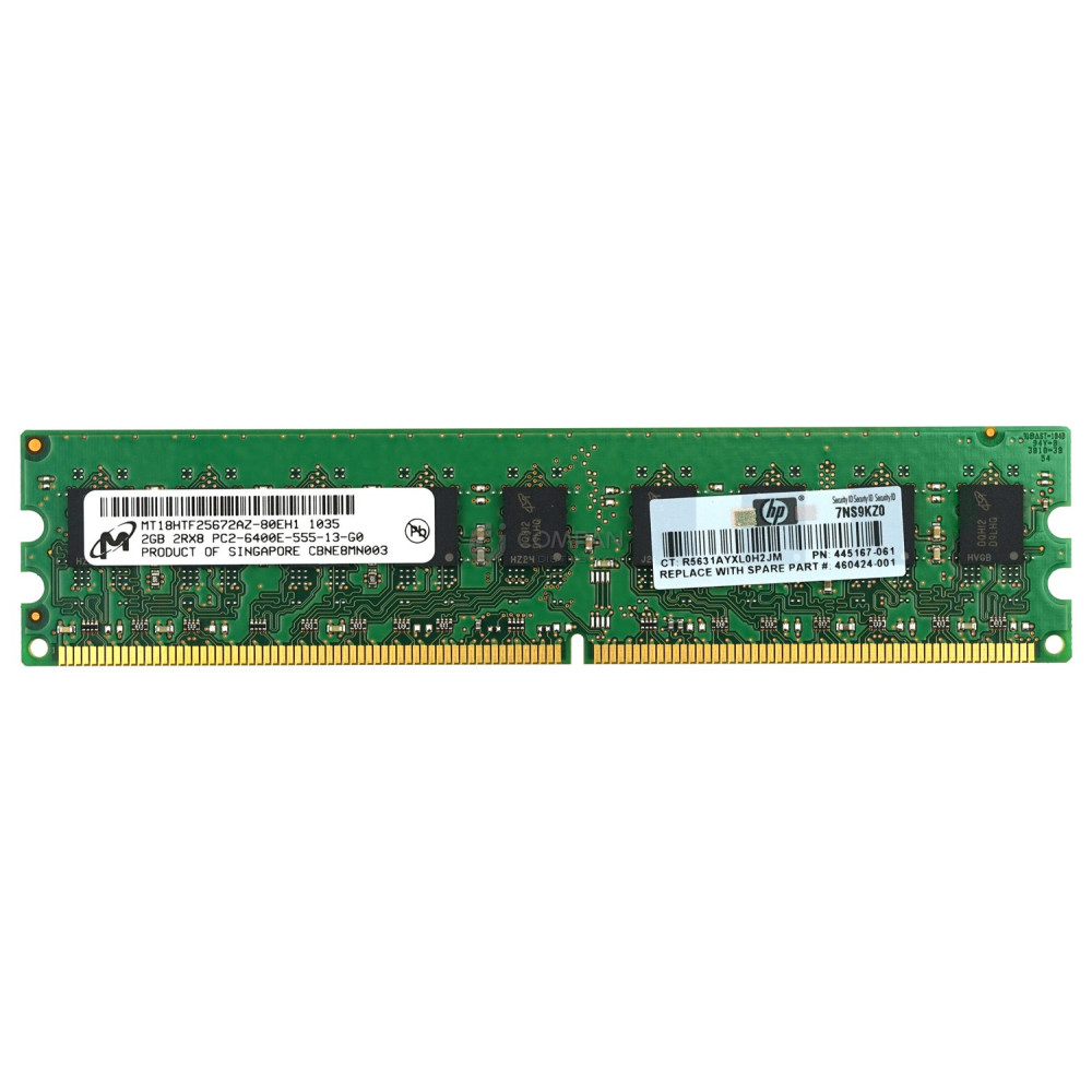 445167-061 HP 2GB 2RX8 PC2 6400E 800MHZ MEMORY 460424-001