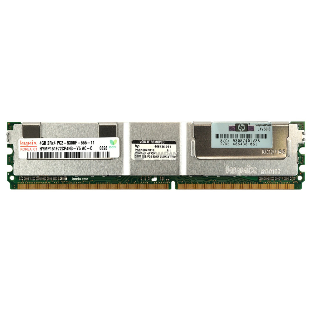 466436-061 HP MEMORY 4GB 2RX4 PC2 5300F DDR2 467654-001, 466440-B21