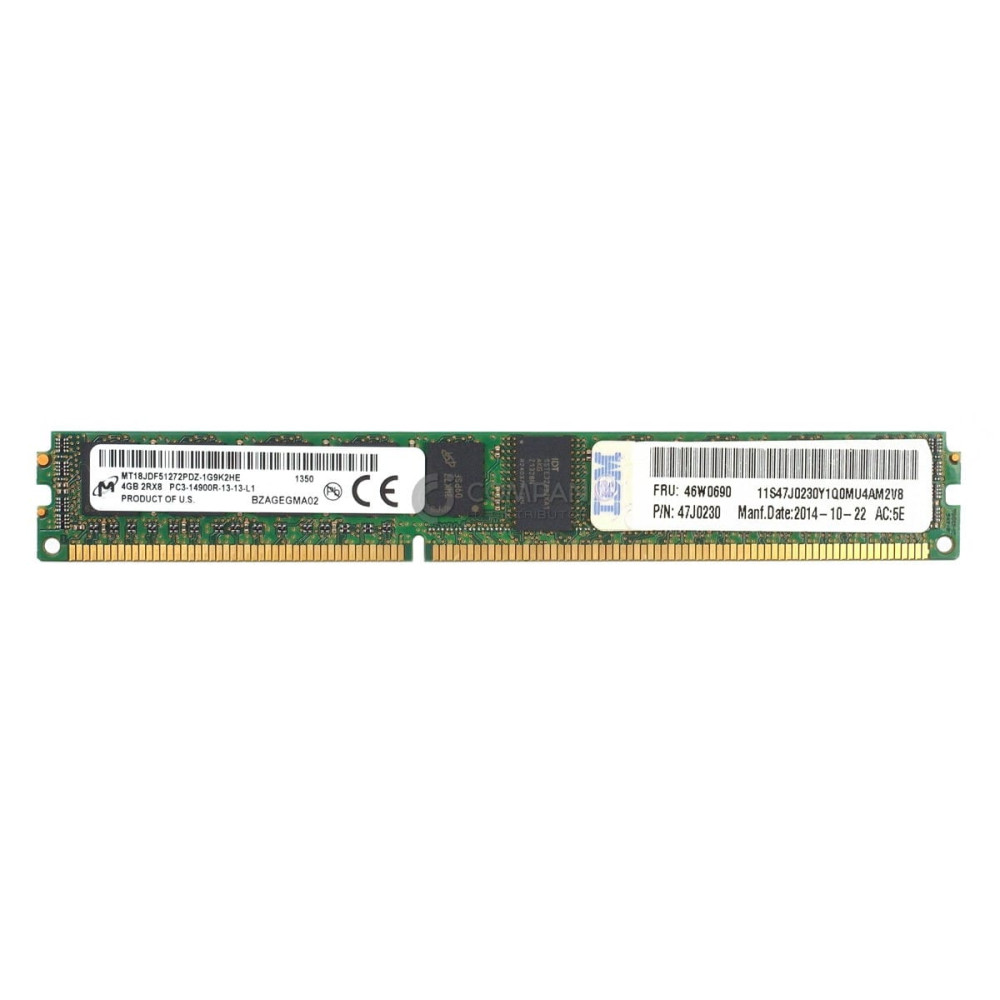 46W0690 IBM MEMORY 4GB 2RX8 PC3 14900R 1866MHZ 47J0230