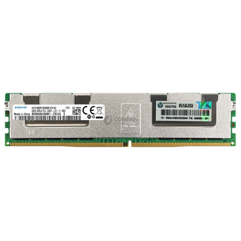 809085-391 HP DDR4 64GB 4DRX4 PC4-19200 2400MHZ LRDIMM CAS 17-17-17