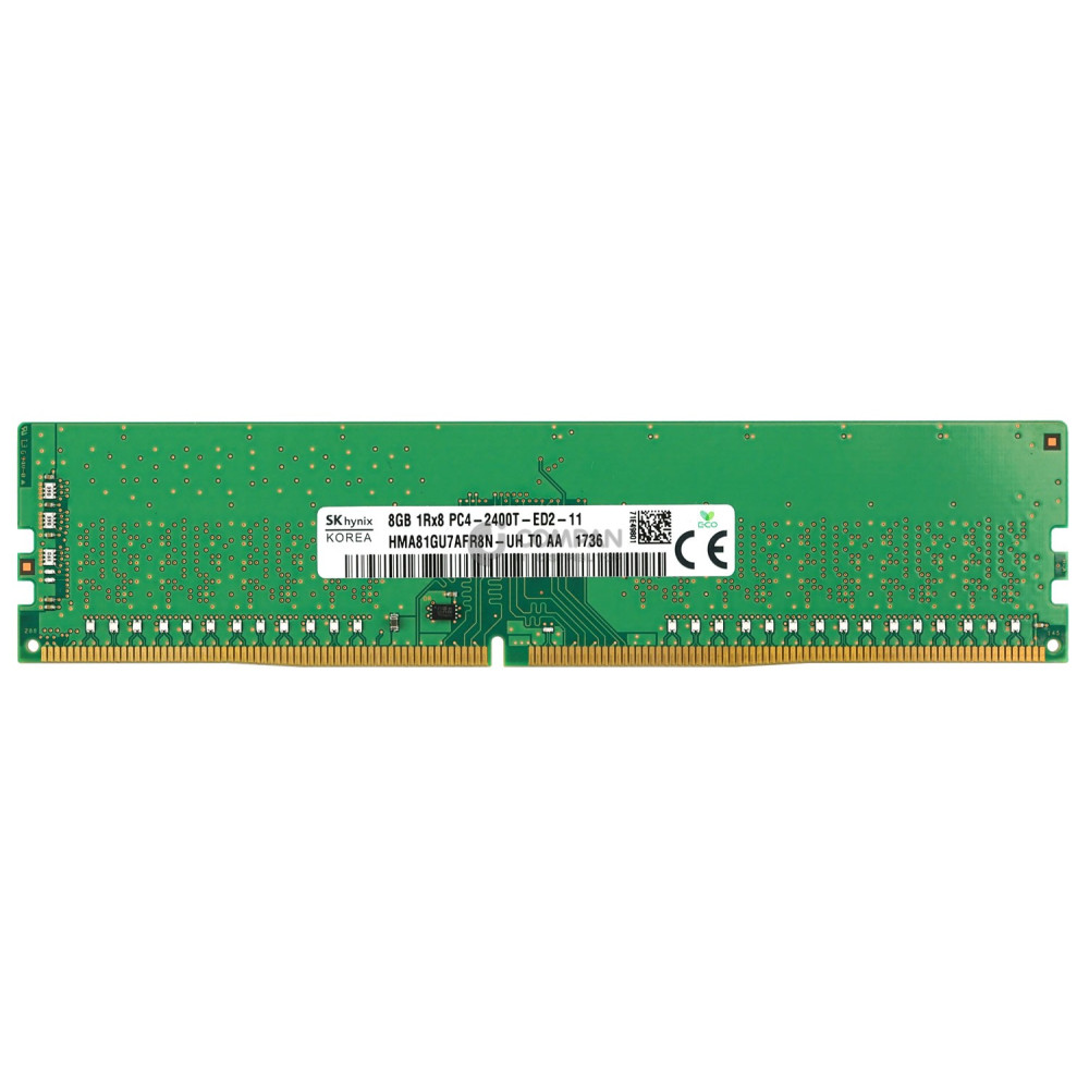 862689-091 HP MEMORY 8GB 1RX8 PC4 2400T DDR4 19200T MTA9ASF1G72AZ-2G3B1, HMA81GU7AFR8N-UH