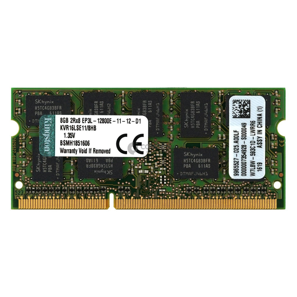 KVR16LSE11-8HB KINGSTON MEMORY 8GB 2RX8 EP3L-12800E DDR3 9965527-025.A00LF