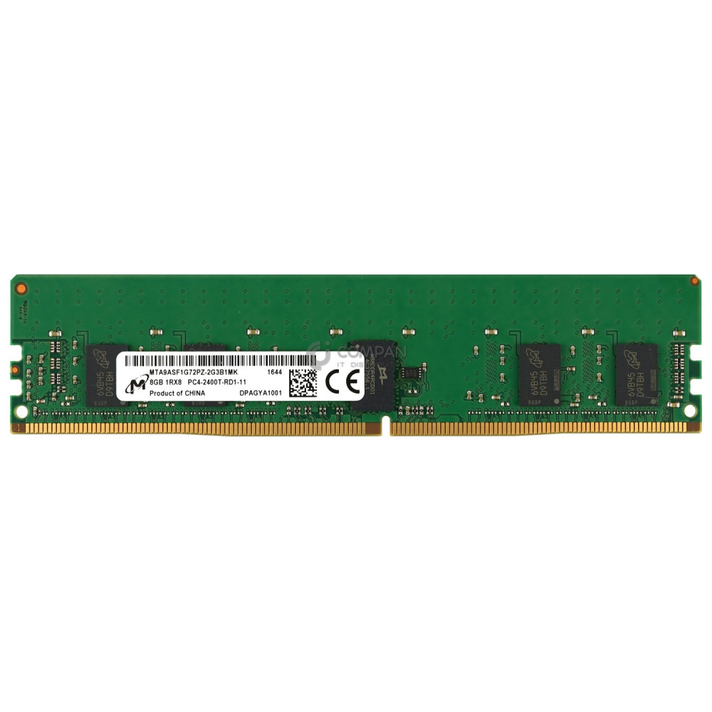 MTA9ASF1G72PZ-2G3B1 MICRON DDR4 8GB 1RX8 PC4-19200 2400MHZ RDIMM