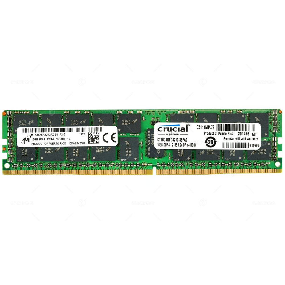 CT16G4RFD4213-36FA2 CRUCIAL MEMORY 16GB 2RX4 PC4 2133P DDR4 17000P
