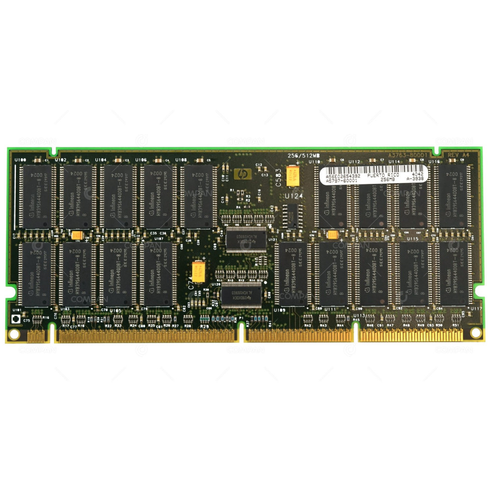 A5797-60001 HP MEMORY MODULE 256MB 133MHZ ECC DIMM SDRAM HIGH DENSITY L-CLASS A3938, A3763-80001