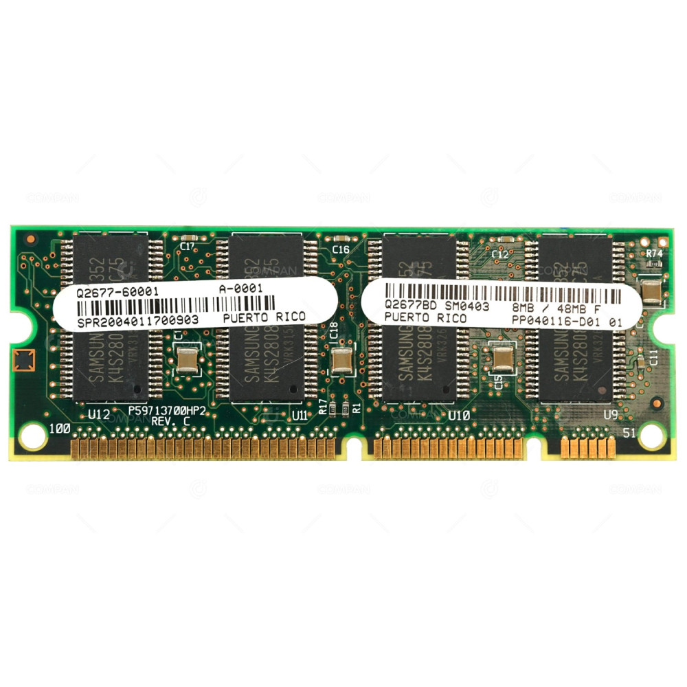 Q2677-60001 HP MEMORY 8MB/48MB FLASH 100 PIN DIMM FOR LASERJET 2300 2300N 2300DN 2300DTN -