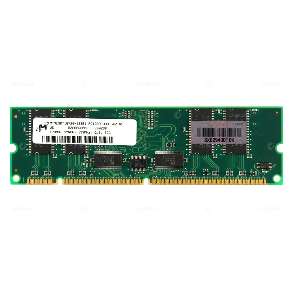 127007-031 HP 128MB 133MHZ PC-133R 168-PIN RDIMM SDRAM ECC MEMORY MT9LSDT1672G-133B1