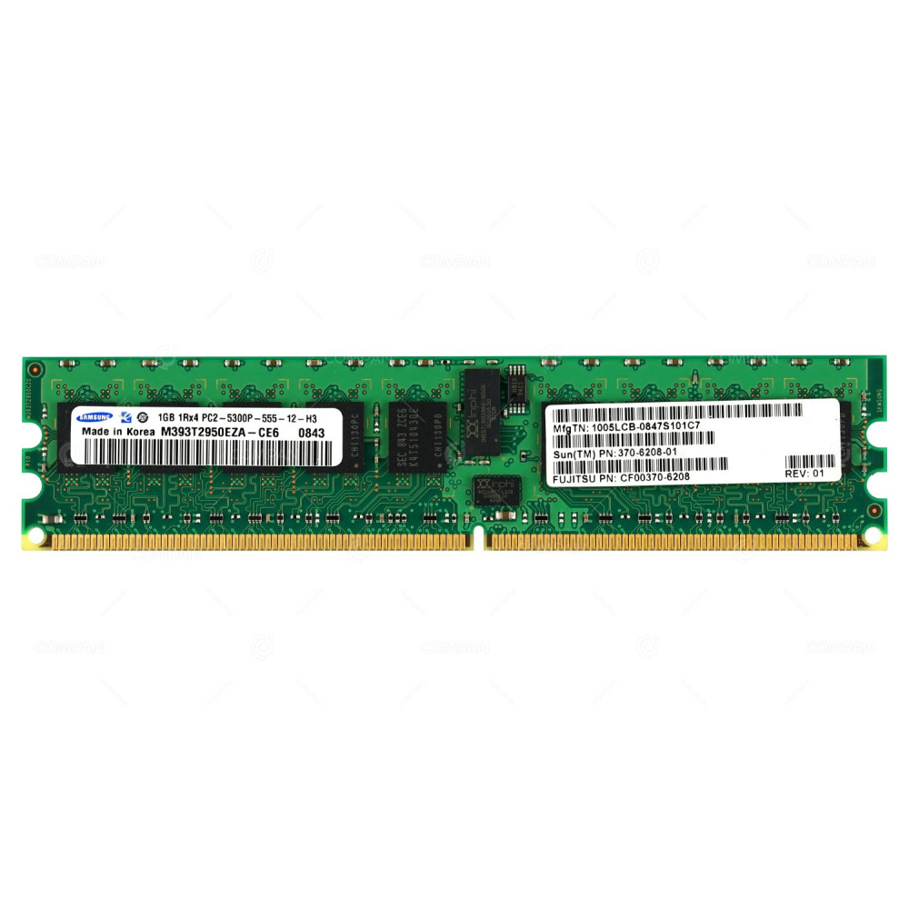 370-6208-01 SUN MEMORY 1GB 1RX4 PC2 5300P DDR2 M393T2950EZA-CE6, CF00370-6208