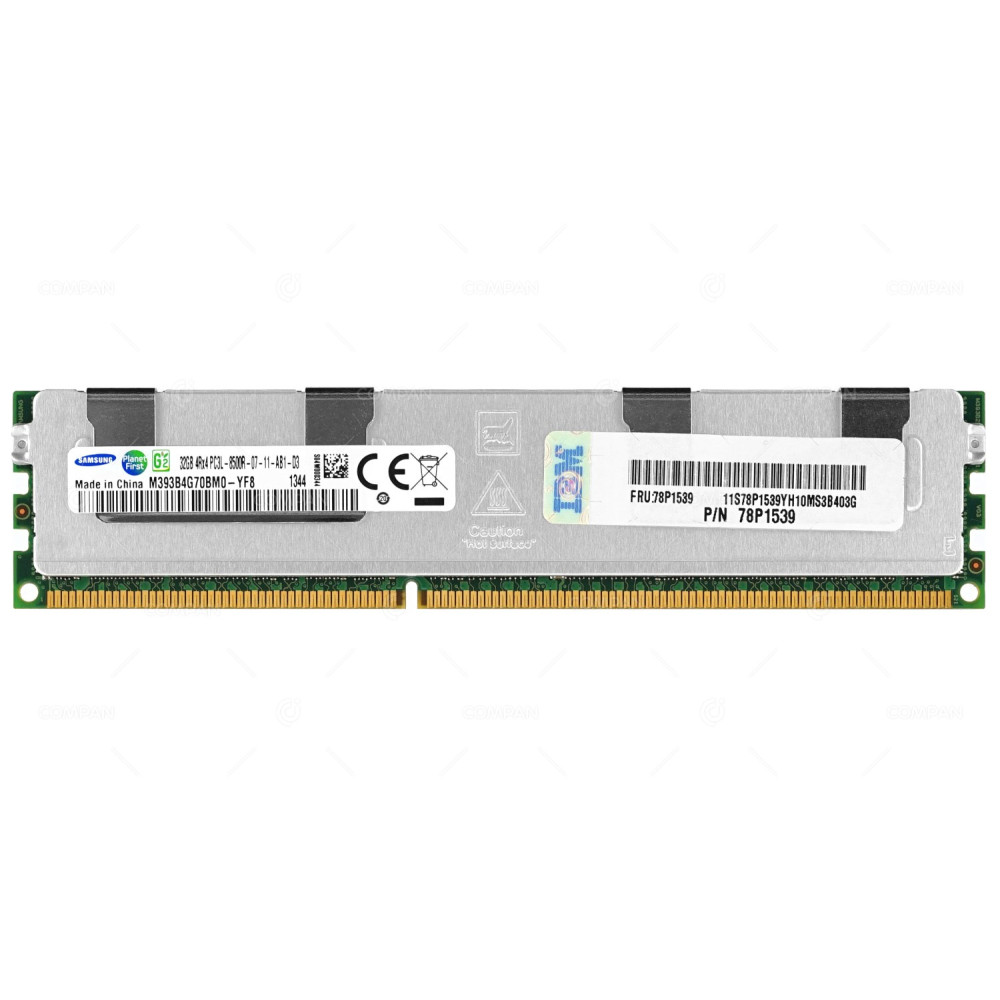 78P1539 IBM DDR3 32GB 4RX4 PC3L-8500 1066MHZ RDIMM CAS 7-7-7