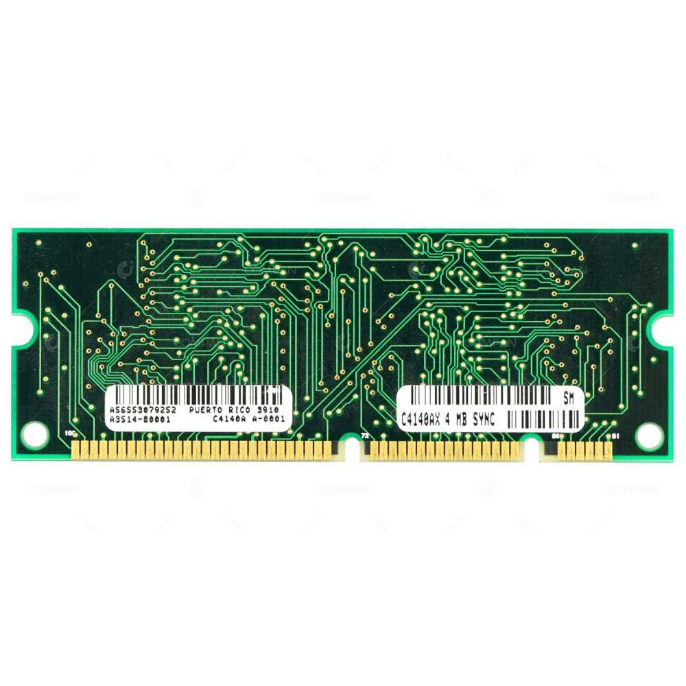 A3514-80001 HP MEMORY 4MB 100MHZ SDRAM DIMM FOR LASERJET PRINTER 2200 4000 4100 5000 8000 8100 8550 C4140A, C4140AX, A0001