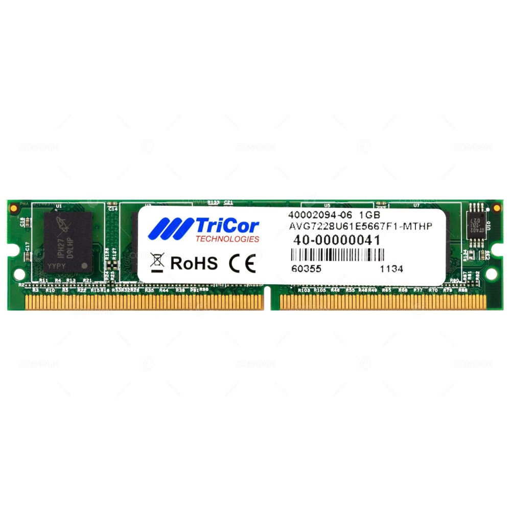 40-00000041 TRICOR TECHNOLOGIES MEMORY 1GB PC2 MINIDIMM SDRAM NON ECC LOW PROFILE DDR2 40002094-06, AVG7228U61E5667F1-MTHP
