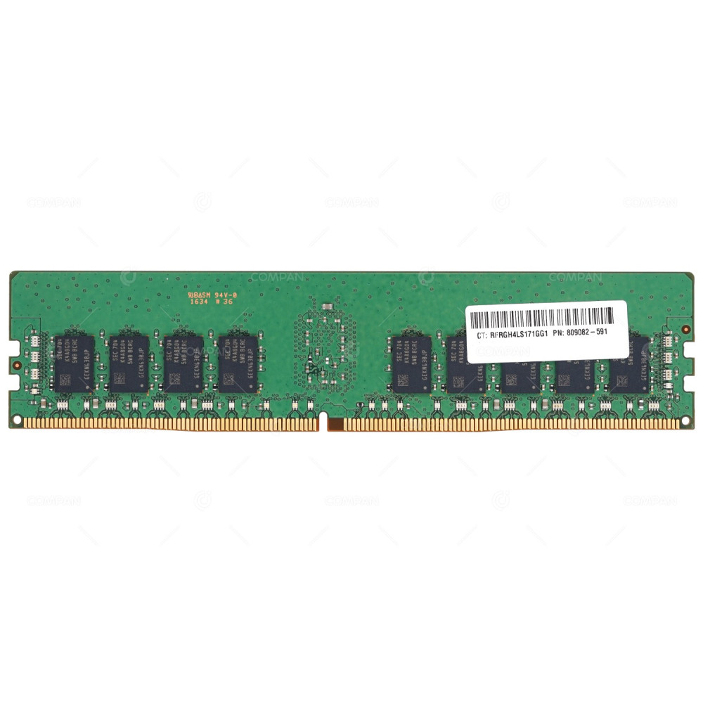 809082-591 HP MEMORY 16GB 1RX4 PC4 19200T DDR4 2400T 2400MHZ RDIMM