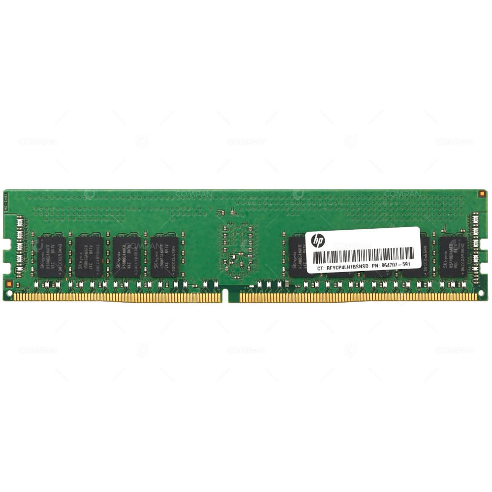864707-591 HP DDR4 16GB 1RX4 PC4-21333 2666MHZ RDIMM CAS 19-19-19