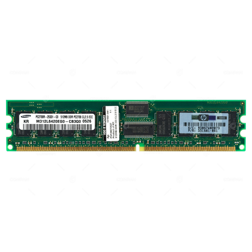 331561-041 HP MEMORY 512MB PC2700R DDR CL 2.5 -
