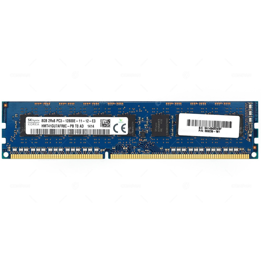 669239-561 HP 8GB 2RX8 PC3-12800E DD3 1600MHZ UDIMM