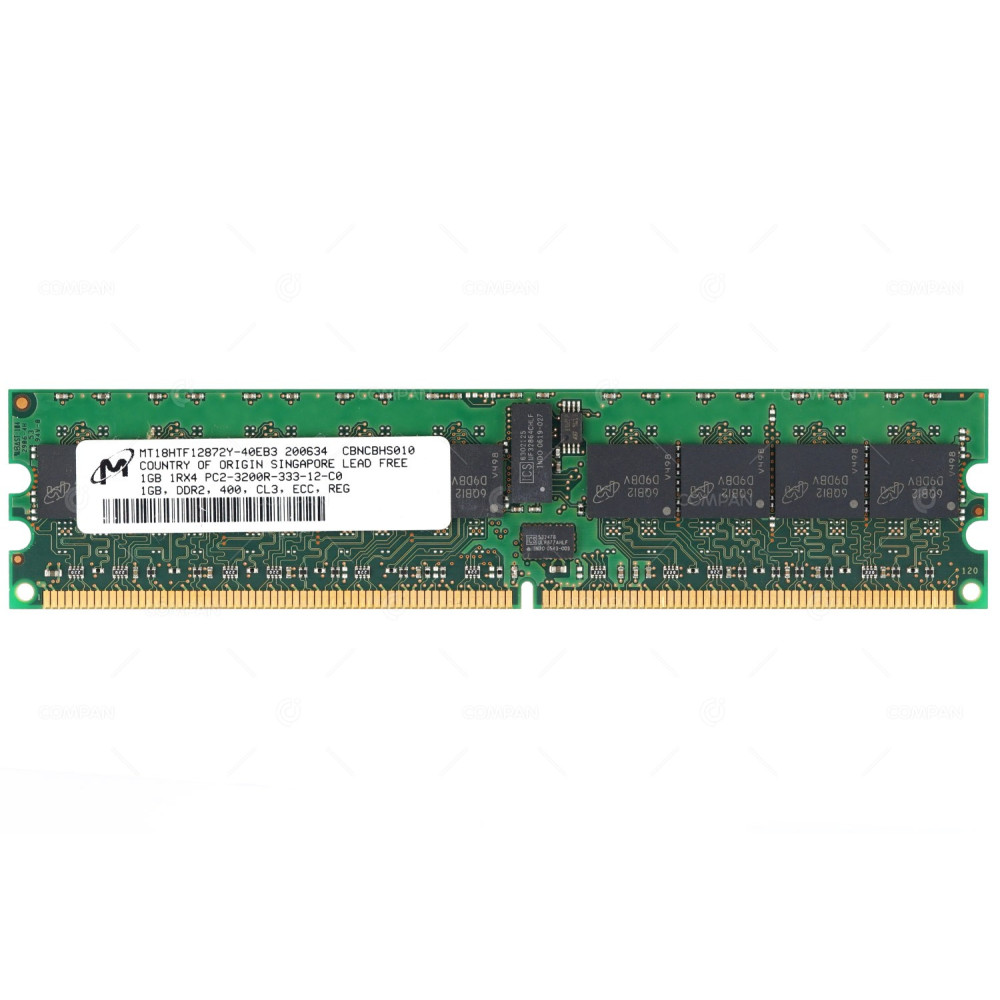 MT18HTF12872Y-40EB3 MICRON 1GB 1RX4 PC2-3200R DDR2 400MHZ CL3 ECC REGISTERED MEMORY -