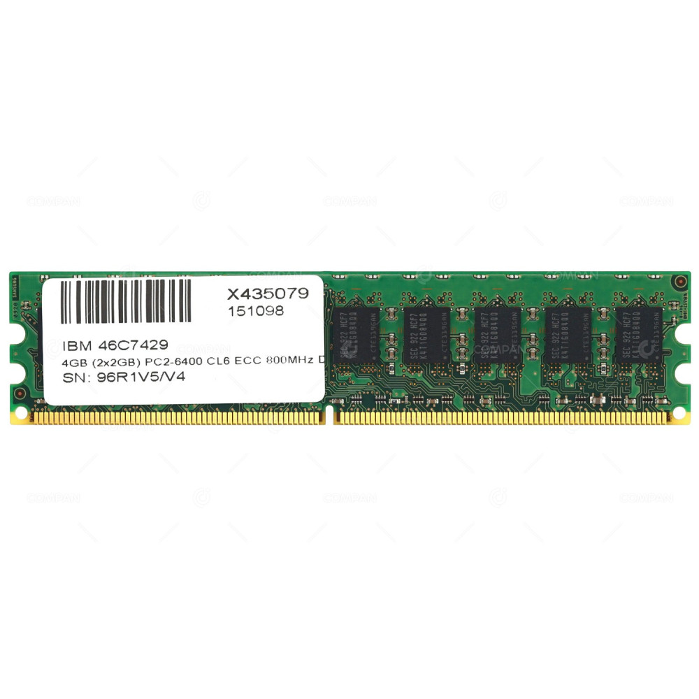 46C7427 IBM DDR2 MEMORY 2GB 800MHz 2RX8 PC2-6400E 43X5063