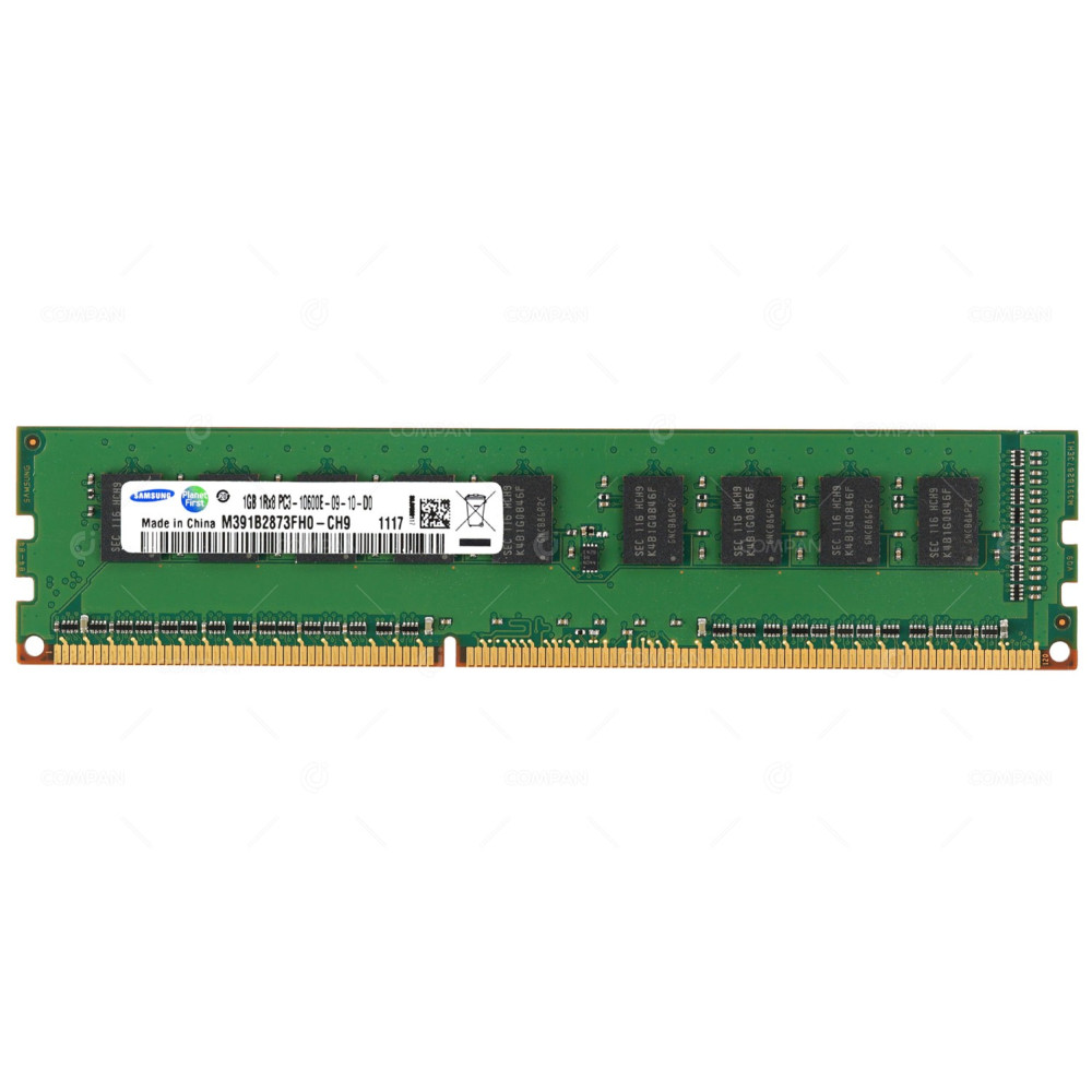 M391B2873FH0-CH9 SAMSUNG MEMORY 1GB 1RX8 PC3 10600E 1333MHZ 240 PIN CL9 1.5V ECC UDIMM DDR3
