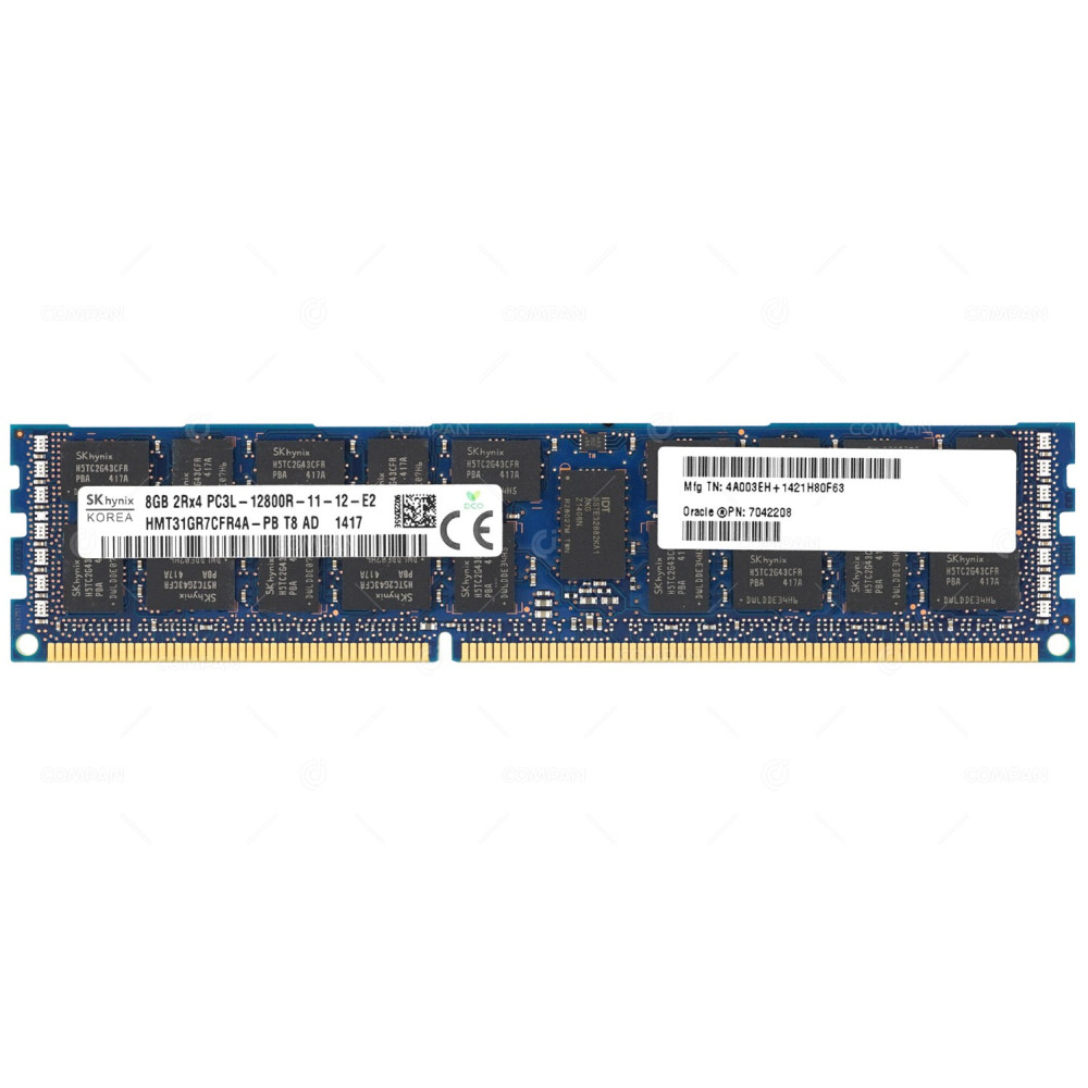 7042208 SUN ORACLE MEMORY 8GB 2RX4 PC3L 12800R DDR3 HMT31GR7CFR4A-PB