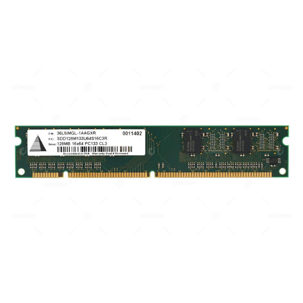36L5IMGL-1AAGXR LEGACY ELECTRONICS MEMORY 128MB PC133 133MHZ 16X64 168 PIN 3.3V CL3 NON ECC UDIMM SDRAM -