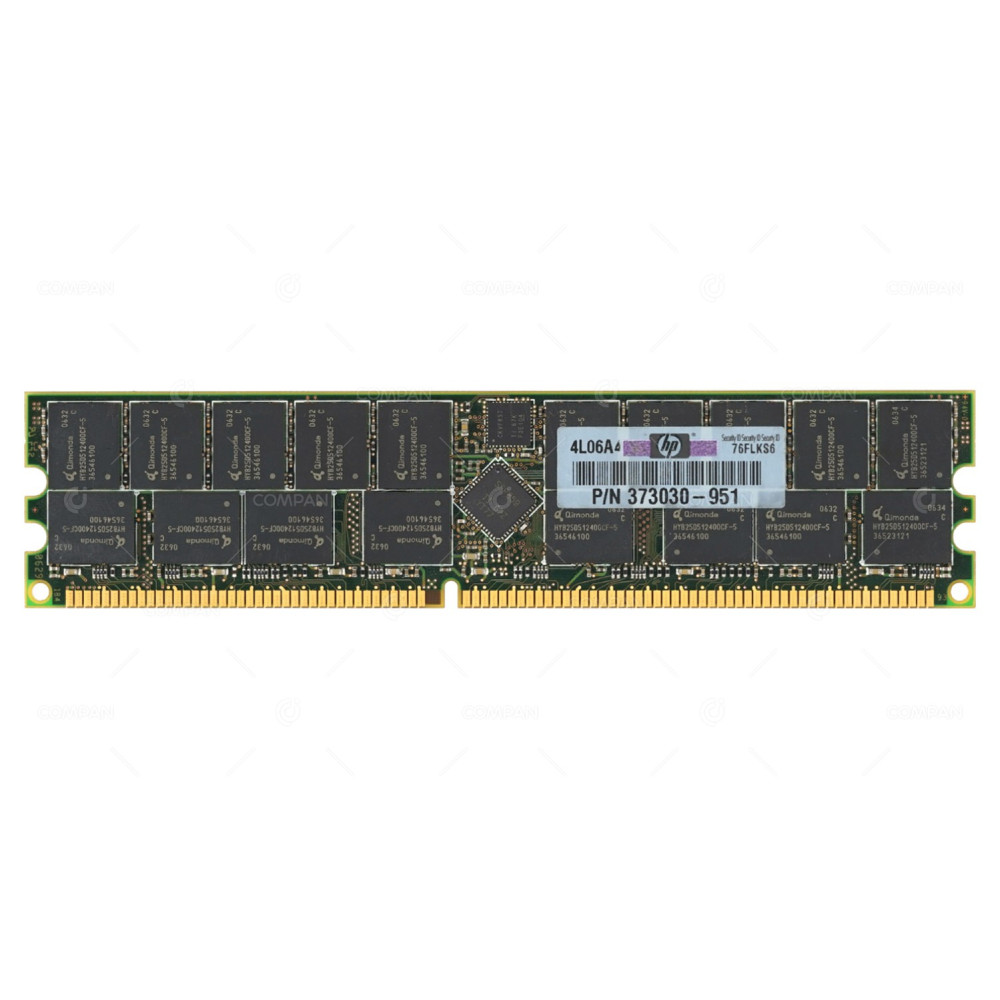 373030-951 HP MEMORY 2GB 2RX4 PC 3200R DDR 400MHZ 184 PIN RDIMM CL3 ECC