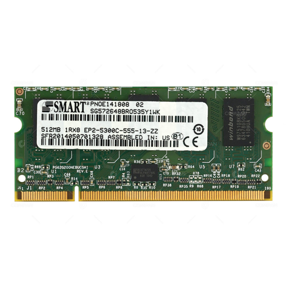 SG572648BRO535Y1WK SMART MEMORY 512MB 1RX8 EP2 5300C SO-DIMM -
