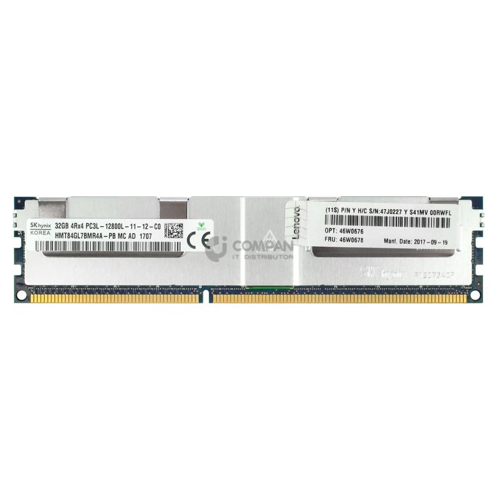 46W0678 IBM DDR3 32GB 4RX4 PC3L-12800 1600MHZ RDIMM CAS 11-11-11