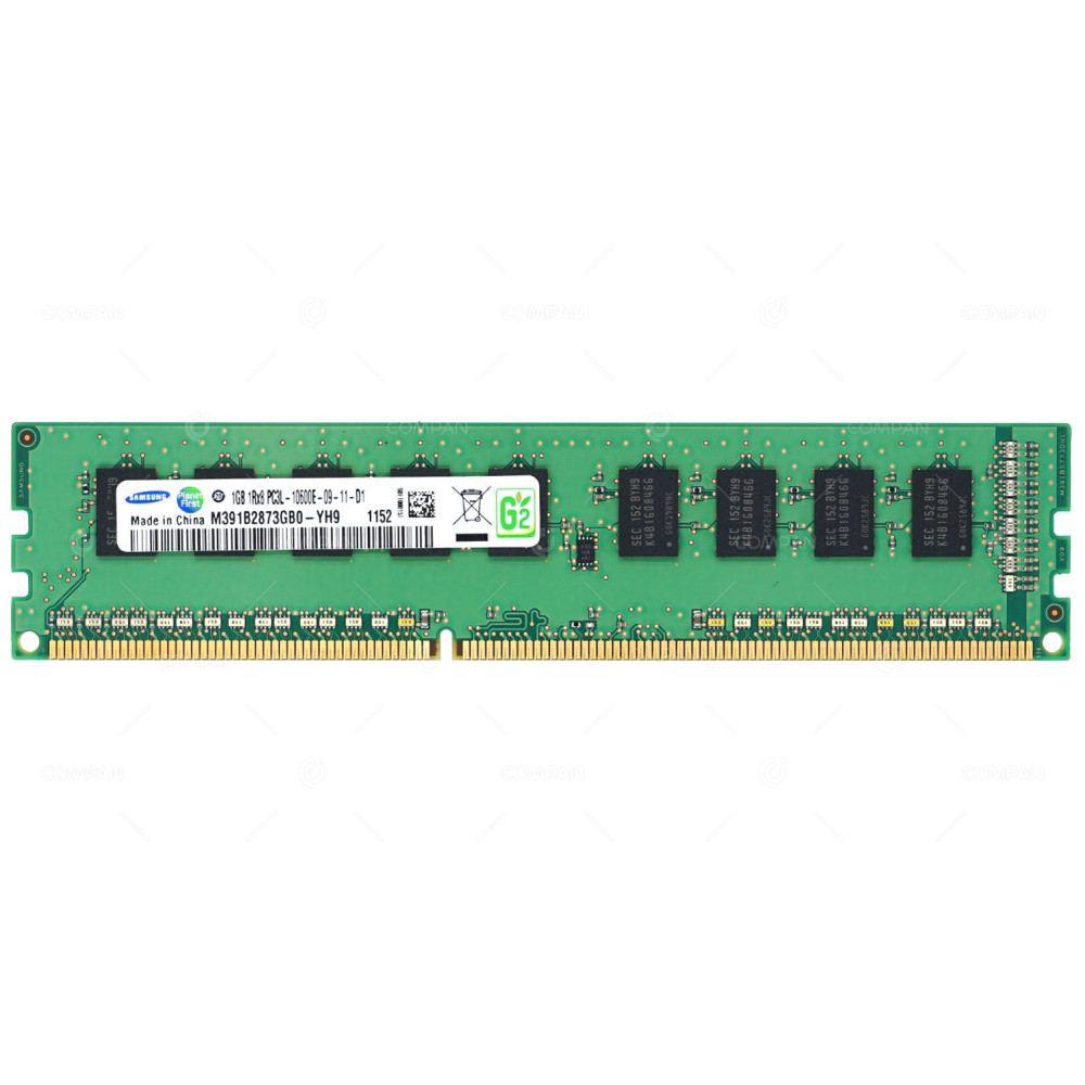 M391B2873GB0-YH9 SAMSUNG MEMORY 1GB 1RX8 PC3L 10600E DDR3 UDIMM