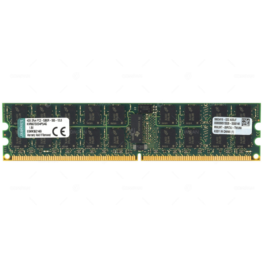 KVR667D2D4P5-4G  KINGSTON MEMORY 4GB PC2 5300P 667MHZ 1.8V DDR2