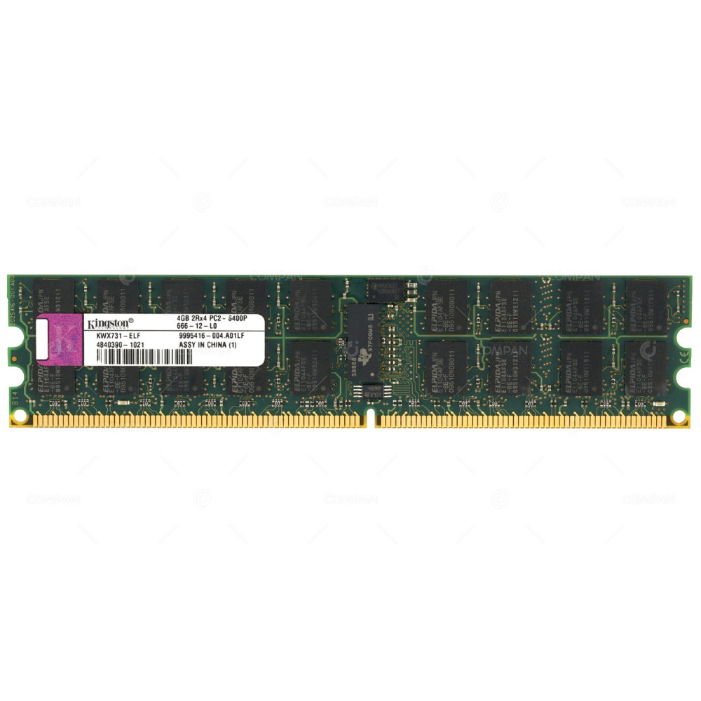 KWX731-ELF  KINGSTON MEMORY 4GB 2RX4 PC2 6400P DDR2