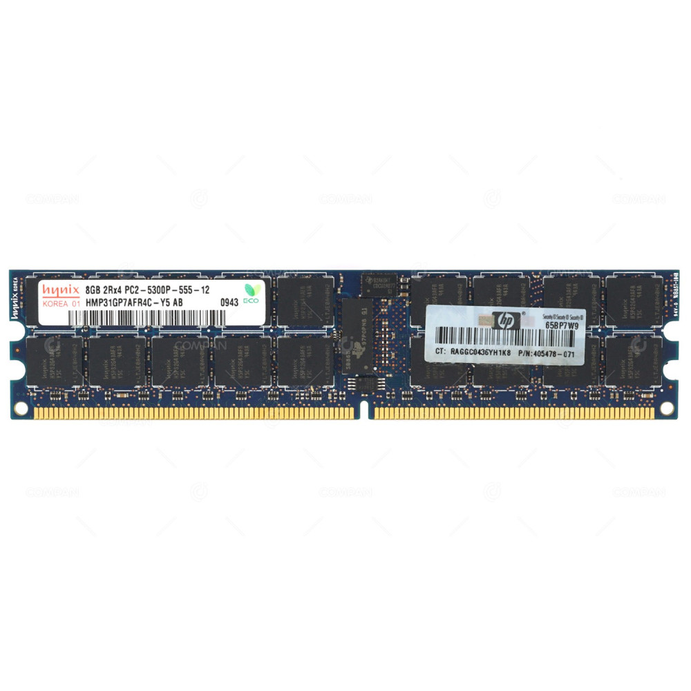 405478-071  HP MEMORY 8GB 2RX4 PC2 5300P DDR2