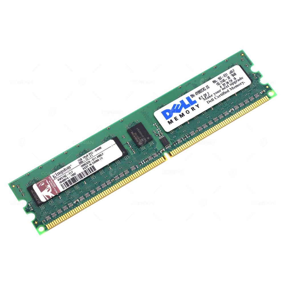 SNPKN992CK2-2G  DELL MEMORY 	1GB 1RX8 PC2 6400E DDR2