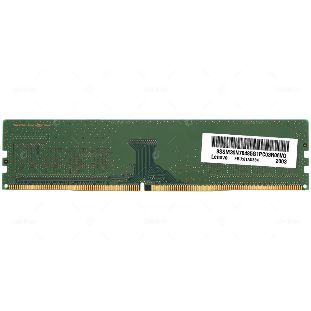 01AG834 LENOVO 8GB 1RX8 PC4-2666V DDR4 2666MHZ NON ECC UNBUFFERED UDIMM MEMORY M378A1K43CB2-CTD