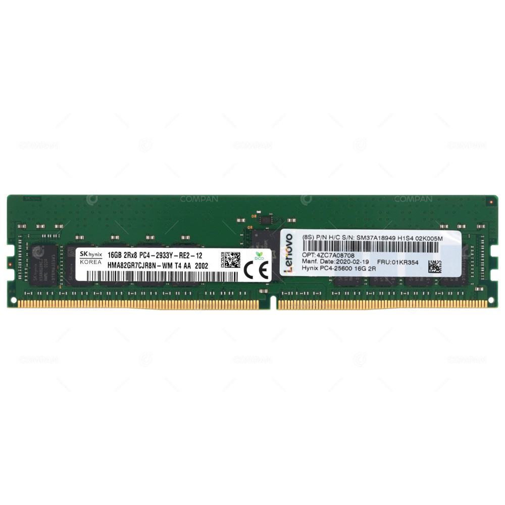 01KR354 IBM LENOVO MMORY 16GB 2RX8 PC4 2933Y DDR4 25600Y SM37A18949, 4ZC7A08706, HMA82GR7CJR8N-WM, M393A2K43CB2-CVF