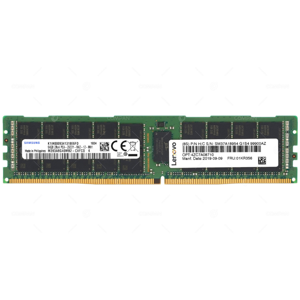 01KR356 IBM DDR4 64GB 2RX4 PC4-23466 2933MHZ RDIMM CAS 21-21-21