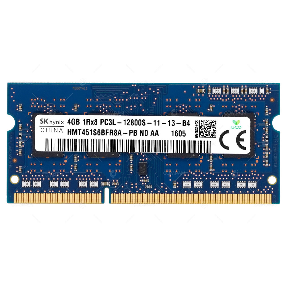 03X6656 LENOVO 4GB 1RX8 PC3L 12800S DDR3 MEMORY FOR LAPTOPS HMT451S6BFR8A-PB, RMT3170MN68F9F-1600