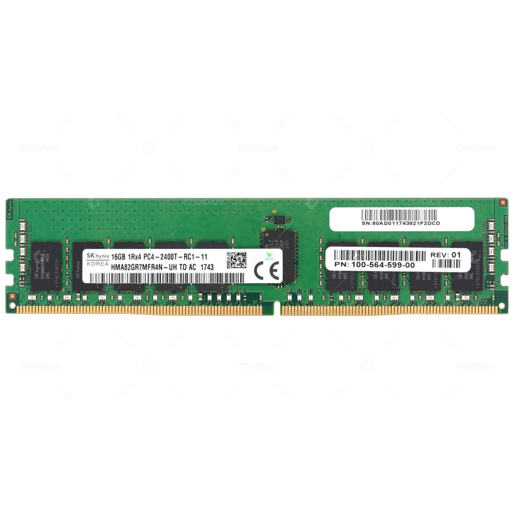 100-564-599-00 EMC DDR4 16GB 1RX4 PC4-19200 2400MHZ RDIMM CL17 FOR ISILON A200