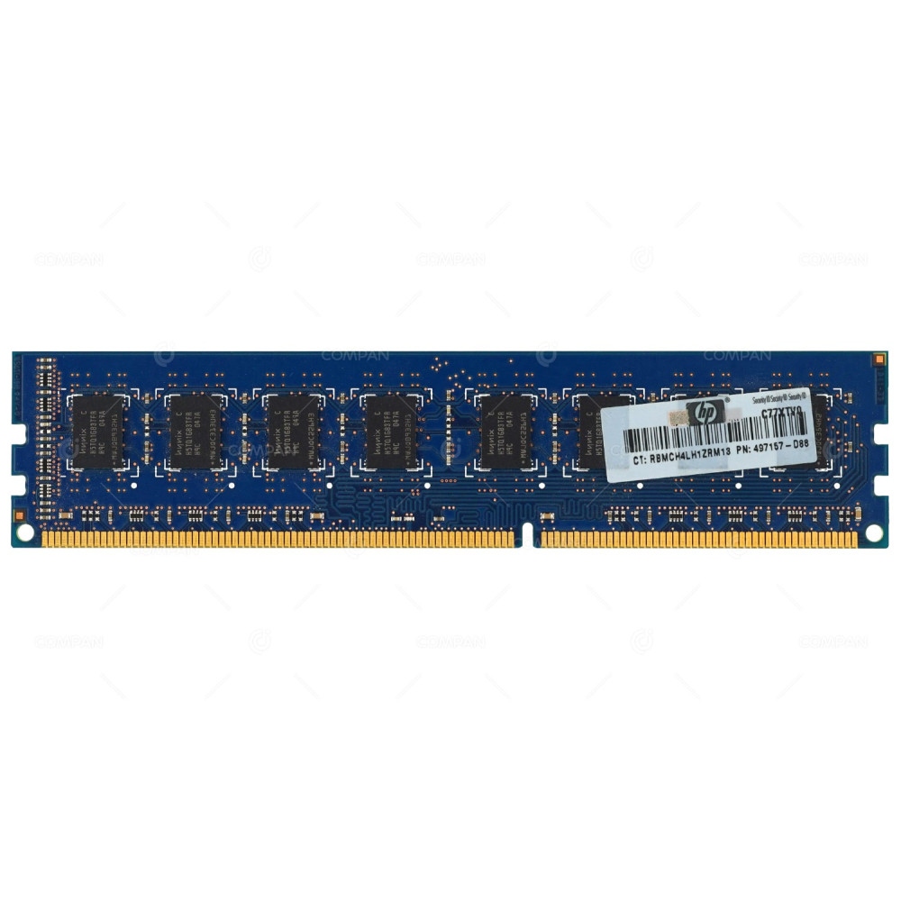 497157-D88 HP 2GB 2RX8 PC3-10600U DDR3 1333MHZ CL9 UNBUFFERED UDIMM -